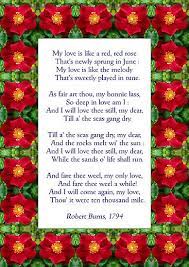 Pin By Edna Johnson On Quotes Rose Poems Scottish Poems Red Roses