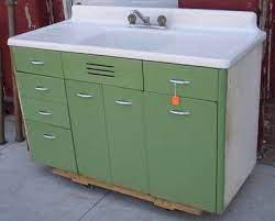 vintage, retro metal kitchen cabinet