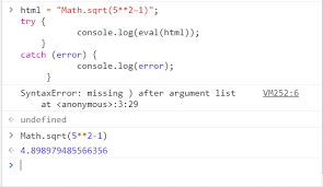 Uncaught Syntaxerror Missing After Argument When Eval Function Is Used Stack Overflow