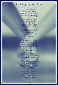 Wishing The Rainbow Grief Poems Miss You Mom I Miss You Quotes