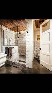 Possibly Downsize For Basement Bathroom Like Half Wall Shower And The Floor Tile And Shower Fixtures Home Dream Bathrooms Bathrooms Remodel