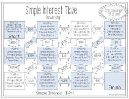 Simple Interest Maze Beginner Simple Interest Math Reading Practice Worksheets Simple Interest