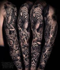Spiderman Vs Venom By Javier Antunez Spiderman Tattoo Venom Tattoo Sleeve Tattoos