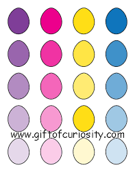 Easter coloring pages printable coloring pages for kids: Easter Egg Color Grading Activity Easter Printable Gift Of Curiosity