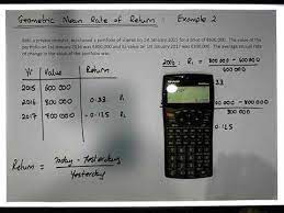 Geometric Mean Calculating The Geometric Mean Rate Of Return Example 2 Part 2 Youtube