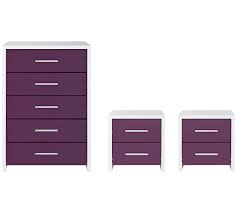 Buy Home Broadway 3 Piece Bedroom Package Plum Gloss And White At Argos Co Uk You White Gloss Furniture White Bedroom Set Furniture White Bedroom Furniture