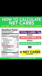 How To Calculate Net Carbs Carbs Calculator Nutrition Facts