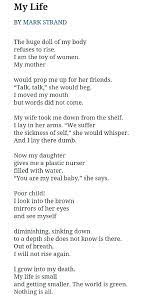 Mark Strand My Life Words Poetry Famous Poems