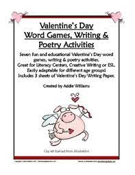 Valentine S Day Poetry Writing Worksheets Writing Paper Valentines Day Words Valentines Day Activities Valentines School