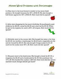 Percentage Word Problems Worksheet Education Com Word Problem Worksheets Money Word Problems Word Problems