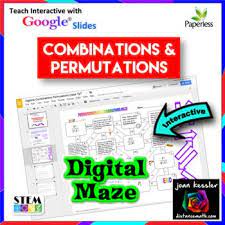 Combinations Permutations And Counting Fun Maze With Google Slides No Prep For You This Fun Google Algebra Activities Digital Flip Book Google Activities