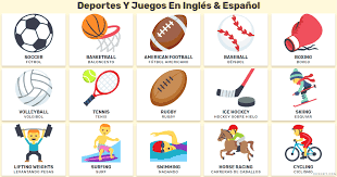 Pues, aquí lo tienes… algunos nombres para los deportes son muy parecidos al español (aunque la pronunciación del inglés sigue siendo diferente). Deportes Y Juegos En Ingles Y Espanol Vocabulario De Los Deportes En Ingles Deportes En Ingles Juegos En Ingles Vocabulario En Ingles Basico