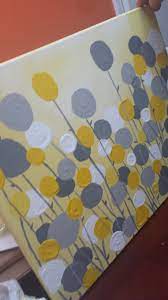 Pin By Olivia Brien On Wedding 04 16 16 Yellow Canvas Art Yellow Bedroom Grey Bedroom With Pop Of Color