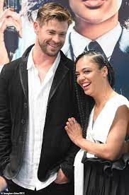 Chris hemsworth, tessa thompson on original 'men in black' movie. Chris Hemsworth Joins Men In Black Co Star Tessa Thompson At Event Chris Hemsworth Tessa Thompson Hemsworth