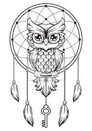 Ausmalbilder für erwachsene helfen gegen stress. Traumfanger Der Eule Mandala Zeichnen Wandposter Poster Traumfanger Mandala Eule Myloview De