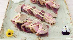 Vitello Tonnato Mit Truffelmayonnaise Leckeres Essen Lebensmittel Essen Kalbsfilet