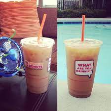 We Re Enjoying Our Dunkin Iced Coffee In The Ac And By The Pool This Summer Dunkin Iced Coffee Dunkin Donuts Dukin Donuts