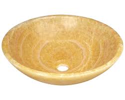 853 honey onyx vessel sink