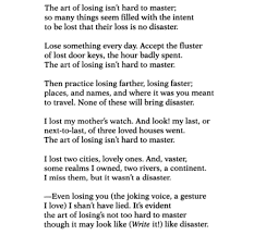 Elizabeth Bishop One Art A Sea Of Quotes Positive Zitate Zitate Positiv