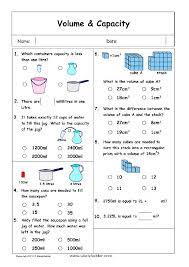Volume And Capacity Problem Solving Click To Download Volume Worksheets Math Worksheet Capacity Worksheets