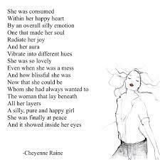 Happy Girl Art Sketch Red Lips Poem Poetry Bright Light Silly Heart Mind Bliss Joy Beauty Drawing Quotes Poems Happy Heart