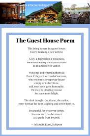 The Guest House Poem By Rumi Mindfulness Poem Meditation Poetry Rumi The Guest House Rumi Rumi Poem Poems