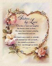 Sisters By Love Sister Birthday Quotes Birthday Wishes For Sister Sister Poems