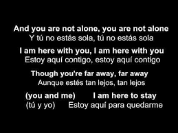 If you enjoyed listening to this one, maybe you will like: You Are Not Alone Tu No Estas Sola Michael Jackson Subtitulada Ingles Espanol Youtube Canciones Michael Jackson Canciones Lentas