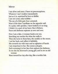 Mirror By Sylvia Plath Mirror Sylvia Plath Sylvia Plath Poems Poetry Words