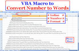 How To Convert Numbers To Words In Indian Currency Format Excel Macros Excel Excel Formula