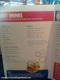 Carnival Cruise Drink Menu Carnival Cruise Carnival Liberty Cruise Carnival Elation
