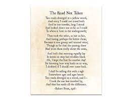 Road Not Taken Poem Robert Frost Poem Poetry Art Print Etsy Robert Frost Poems Poetry Art Literary Quotes