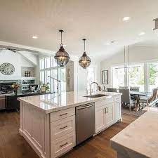 kitchen island with sink and dishwasher