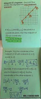 Midpoint And Distance Formulas Interactive Notebook Page Math Examples Interactive Notebooks Distance Formula