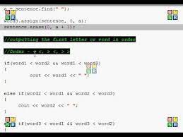 How do i turn a string word into letters. C Exercise 10 Alphabetical Order Youtube
