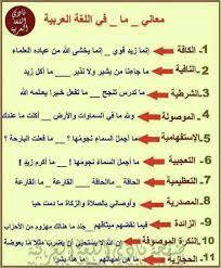 النحو العربي On Twitter معاني ما في اللغة العربية