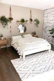 Minimalism Design Idea Bed Frame Furniture Floor White Bedroom Decor Minimalist Bedroom Design Aesthetic Bedroom