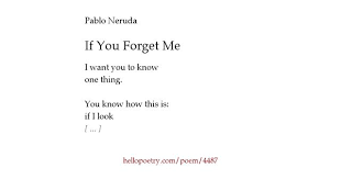 If You Forget Me By Pablo Neruda Hello Poetry Poems Pablo Neruda