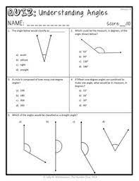 Understanding Angles Quiz 4th Grade 4 Md 5 Measurement Assessment 2 Versions Math Assessment Common Core Math Standards Teaching Advice