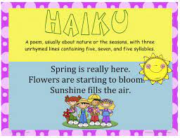 Poetry Haiku Poems For Kids Poetry For Kids Types Of Poems