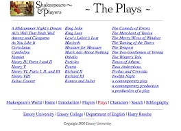 Shakespeare And The Players Plays C 2003 Shakespeare And The Players