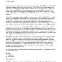 American Death Poems Jisei The Haiku Foundation Digital Library