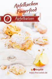 Apfelbatzen Rezept Kleine Apfelkuchen Auf Die Hand Rezept Rezepte Apfelkuchen Rezept Schnell Fingerfood