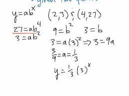 Writing Exponential Equations Given Two Points Equations Exponential Teaching