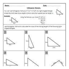 Free Pythagoras Theorem Worksheet Calculating The Length Of The Hypotenuse Pythagorean Theorem Theorems High School Math Activities