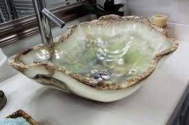 modern natural stone bathroom vessel
