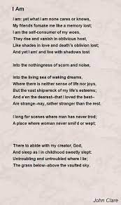 I Am Poem By John Clare Poem Hunter Penny Dreadful Quotes John Clare Poems I Am Poem