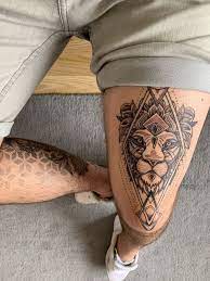 Thigh Tattoo Men In 2020 Leg Tattoos Tattoos For Guys Lion Leg Tattoo