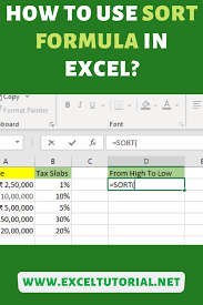 How To Use Sort Formula In Excel Excel Shortcuts Microsoft Excel Tutorial Excel For Beginners