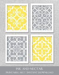 Printable Art Gray And Yellow Art Instant Download Yellow Wall Art 8x10 Printable Art Set Printable Wall Yellow Wall Art Printable Art Set Black Wall Art